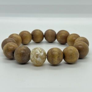 Elegant Wooden Bead Bracelet